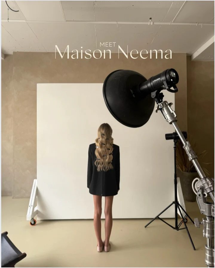 Behind the scenes, braided hair extensions, Maison Neema photoshoot